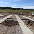 2021 09 09 Ground 1 DTL lanes. Note the formwork for the easy access track between lanes for wheelchairs, etc