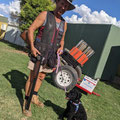 2022 01 12 Paul Reynolds is babysitting Theo, his daughter's 13 month old Labradoodle. First time with gunfire for Theo and he took it in his stride. No sign of fear at all, just curious about what the heck Grandad was doing.