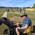 2022 05 21 DTL Competition - Matt & Mia Cooper watching Mum Jessica in action. That's her shooting on the middle lane.