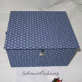Schmuckkästchen M Asanoha hellblau Japanmuster, personalisierbar hochwertig handgemacht, von SchönsteOrdnung