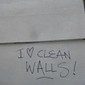 'I love clean walls'