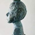 Ton "Junge mit Vogel" 31 cm