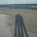 Schatten: Sandstrand in Dueodde / Bornholm