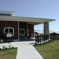 Entrance to the Tasting Room with Lee Lutes, vintner greeting.