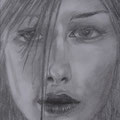 Portret vrouw, A4, potlood