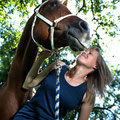 in der Freizeit mit Pferd