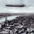 Przelot sterowca Zeppelina nad Andernach w 1900 r.