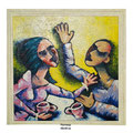 Разговор / The conversation: холст, масло, 48 х 48 см./ oil on canvas, 48 x 48 cm