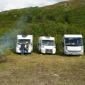 Vesteralen - Bivouac en  bord de route, près de Bleik -