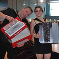 Karine et l'accordéoniste compositeur Bruno Pignalet
