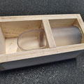...und in das Gehäuse gesteckt, an dieser Stelle wird eine Platte mit einer 60-mm-Bohrung montiert.