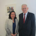 Egon Jüttner mit der Botschafterin der Republik El Salvador, I.E. Anita Cristina Escher Echeverria