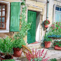 Terrasse ensoleillée à Séguret