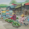 Marché à Hué (Vietnam)