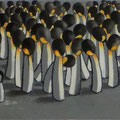 ペンギン　　　　　　　　　　　　　　　　　　2010年　51.5×225cm　パネル　油彩　オイルパステル　©teraiayaka