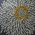 花の気持ち　　　　　2011年　122×122cm　パネル　油彩　オイルパステル　©teraiayaka