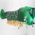 Groene vis 90x30x20cm