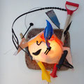 Ode aan Miró (wand-object) 70x50x45cm 