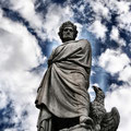 Dante-Denkmal auf der Piazza Santa Croce in Florenz, Enrico Pazzi (1865)
