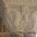 Moissac : Chapiteau sculpté du cloître.