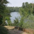 L'Isle sur Tarn : Chemin menant vers le vieux port.