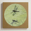 Libellenflug / Flight of the Dragonfly, Oil on MBF, D22cm