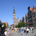 Pologne - Gdansk - Hotel de ville et son beffroi.