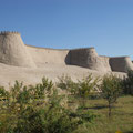 Khiva - Le mur d'enceinte d'Ichan-Kala.