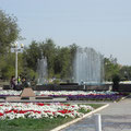 Aqtobe - Le jardin et ses fontaines.