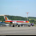 Die MD-87 EC-EXF in Zürich/Courtesy: AA_772