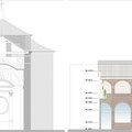 Claustro_Sección antes y después de la intervención