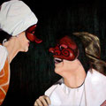 LA COMMEDIA - Acrylique sur canevas - 30x36 - VENDU