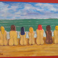 REGARDS SUR LA MER - Acrylique sur canevas - 28x22 - 