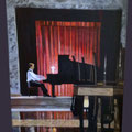 LE PIANISTE - Acrylique sur canevas - 25x26 - VENDU