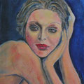 PORTRAIT DE FEMME COIGNY - Acrylique sur canevas - 16x20 - 