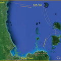 Hier ein Blick auf die umliegenden Inseln Koh Tao und Koh Phangan sowie das Festland