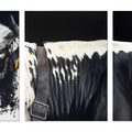 La ligne blanche des Vosges - Triptyque - Acrylique sur toiles - 3 X 30 x 40 cm - 2016<br><br>Peinture vache . vache vosgienne . toile . peinture animalière . peintre animalier . race vosgienne