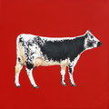 Grenadine - Acrylique sur toile - 60 x 60 cm - 2014<br><br>Peinture vache . vache vosgienne . toile . peinture animalière . peintre animalier . race vosgienne