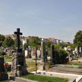 Cemetary by Wien Meidling Station. Note how the graves are either outlined or topped entirely with stone.