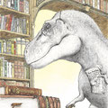 Biblioteca / 2022 / Ballpoint pen, Coffee extract, Pigments, Watercolor
