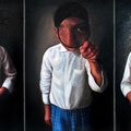 Tres retratos de un mentiroso. Óleo sobre lienzo. 2008