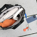 Wickelrucksack geöffnet mit Wickelzubehör