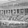 nuit du 4 août 1789: les députés de l'Assemblée nationale constituante votent l'abolition des privilèges.