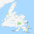 Trepassey -> Biscay Bay -> Portugal Cove -> Mistaken Point -> Cape Race -> Witless Bay -> Grates Cove 