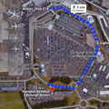 Zu Fuss vom Flughafen Edinburgh zum Hotel