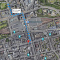 Fussweg von der Tramhaltestelle in die Altstadt