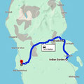Fahrt vom Indian Garden Take Away in Lamlash nach Hause
