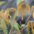 Herbst 7 (Topinambur), 80x100 cm, Eitempera auf LW, 2023