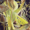 Herbst 2, 30x30 cm, Eitempera auf LW, 2022