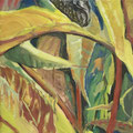 Herbst 5, 30x30 cm, Eitempera auf LW, 2022